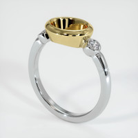 18K Yellow & White Three Stone Ring Setting Video