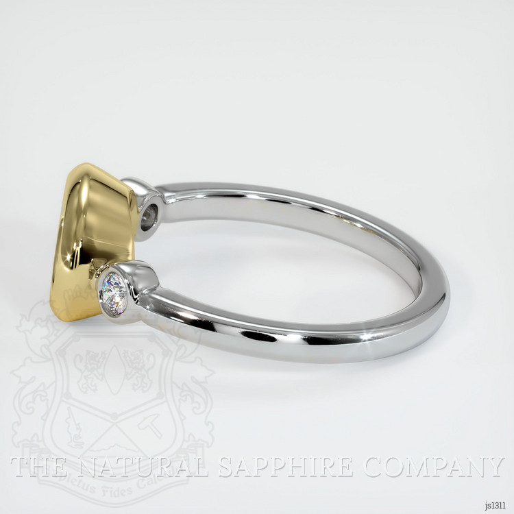 18K Yellow & White Three Stone Ring Setting