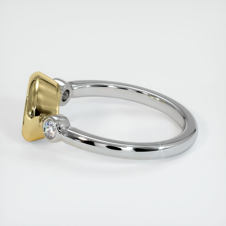 18K Yellow & White Three Stone Ring Setting
