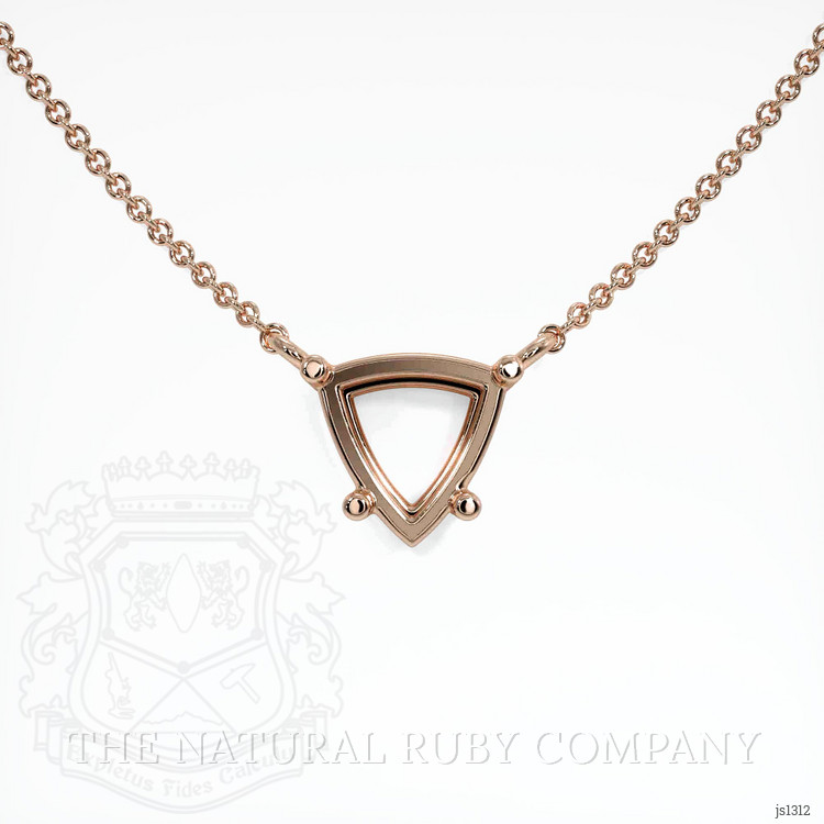 14K Rose Gold Solitaire Necklace Setting