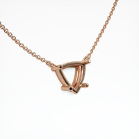 14K Rose Gold Solitaire Necklace Setting Image
