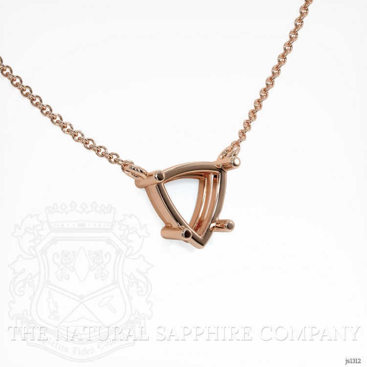 14K Rose Gold Solitaire Necklace Setting