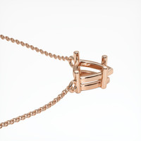 14K Rose Gold Solitaire Necklace Setting Image