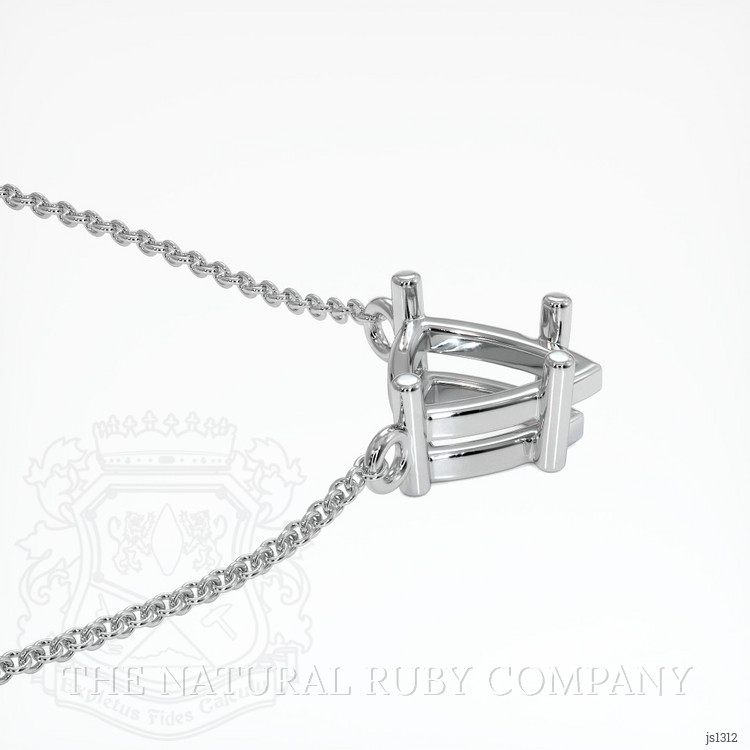 Silver Solitaire Necklace Setting