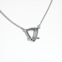 18K White Gold Solitaire Necklace Setting Image