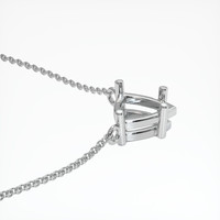 18K White Gold Solitaire Necklace Setting Image