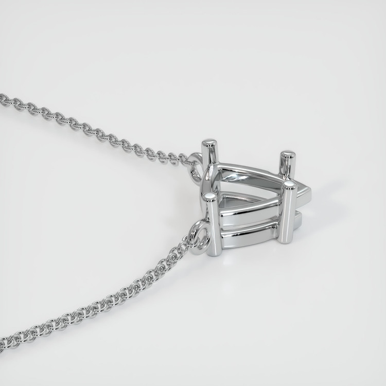 18K White Gold Solitaire Necklace Setting