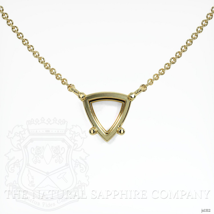 14K Yellow Gold Solitaire Necklace Setting