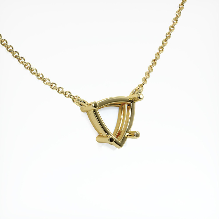 14K Yellow Gold Solitaire Necklace Setting