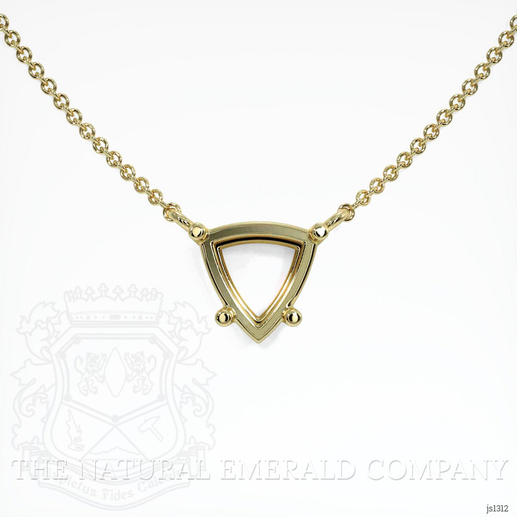 18K Yellow Gold Solitaire Necklace Setting