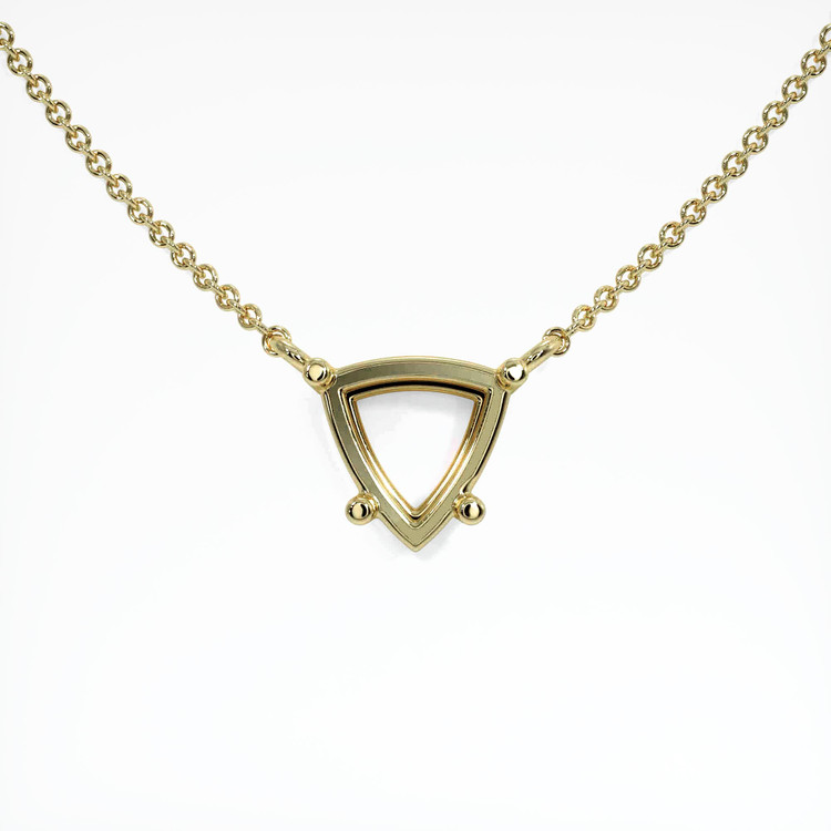 18K Yellow Gold Solitaire Necklace Setting