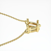 18K Yellow Gold Solitaire Necklace Setting Image