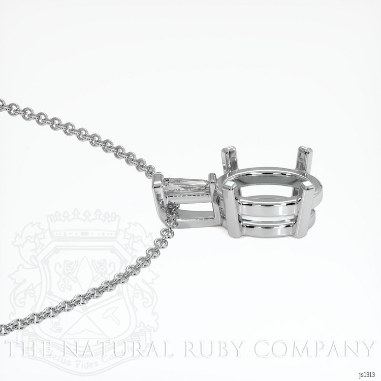 Platinum 950 Accent Stones Pendant Setting