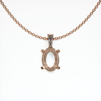 14K Rose Gold Accent Stones Pendant Setting Video