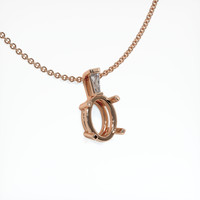 14K Rose Gold Accent Stones Pendant Setting Image