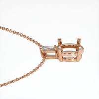 14K Rose Gold Accent Stones Pendant Setting Image