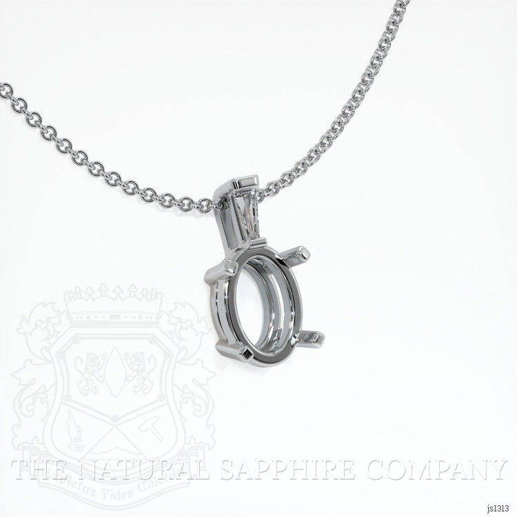 Silver Accent Stones Pendant Setting