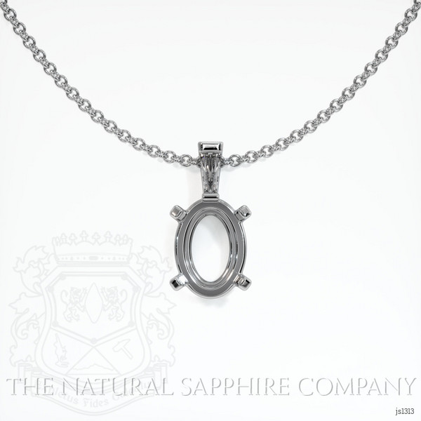  Emerald Pendant 0.58 Ct. 18K White Gold