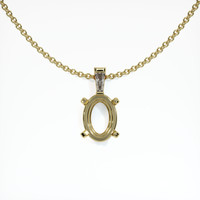 14K Yellow Gold Accent Stones Pendant Setting Video