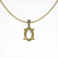 18K Yellow Gold Accent Stones Pendant Setting Video