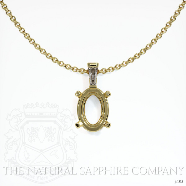 Emerald Pendant 0.58 Ct. 18K Yellow Gold