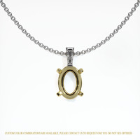 14K Yellow & White Accent Stones Pendant Setting Video