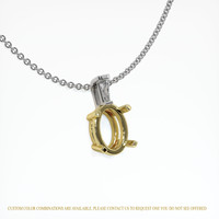 14K Yellow & White Accent Stones Pendant Setting Image