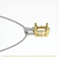 14K Yellow & White Accent Stones Pendant Setting Image