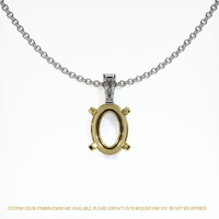 18K Yellow & White Accent Stones Pendant Setting Video