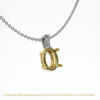 18K Yellow & White Accent Stones Pendant Setting Image