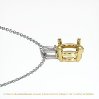 18K Yellow & White Accent Stones Pendant Setting Image