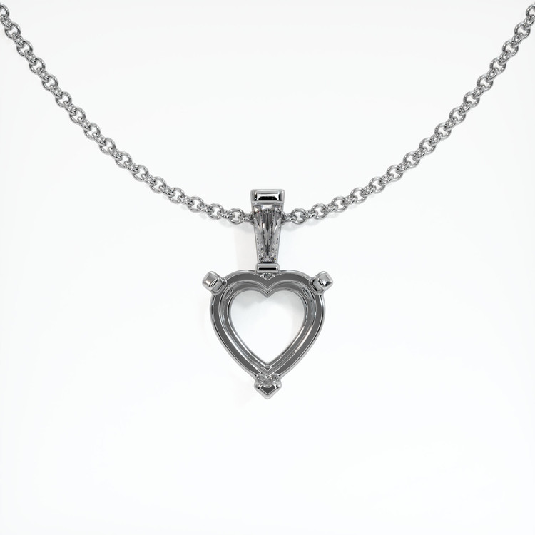Platinum 950 Accent Stones Pendant Setting