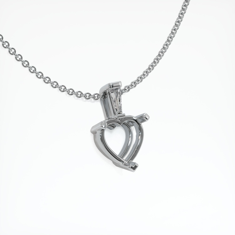 Platinum 950 Accent Stones Pendant Setting