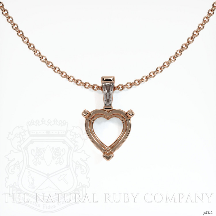 14K Rose Gold Accent Stones Pendant Setting