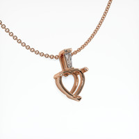 14K Rose Gold Accent Stones Pendant Setting Image