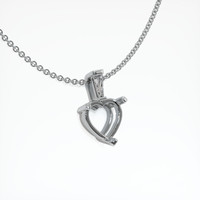 10K White Gold Accent Stones Pendant Setting Image
