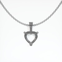 14K White Gold Accent Stones Pendant Setting Video