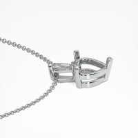 14K White Gold Accent Stones Pendant Setting Image