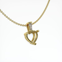 10K Yellow Gold Accent Stones Pendant Setting Image