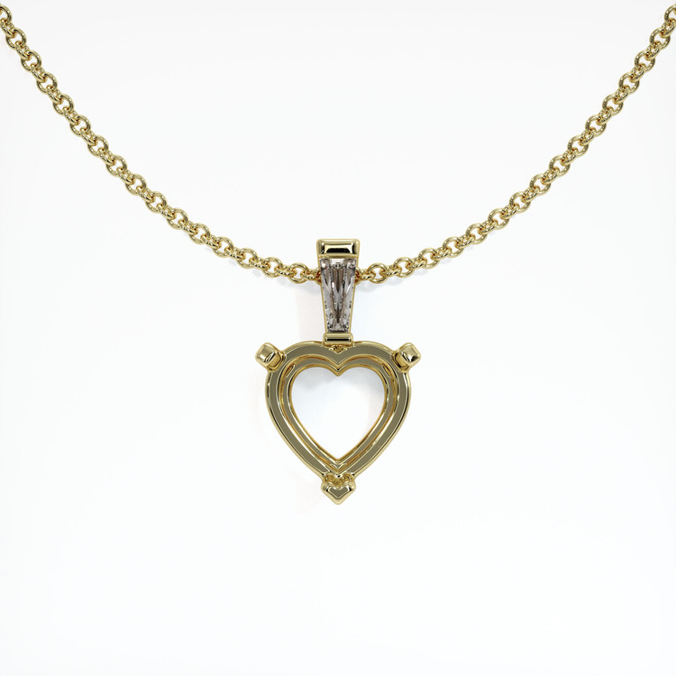 14K Yellow Gold Accent Stones Pendant Setting