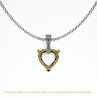 14K Yellow & White Accent Stones Pendant Setting Video