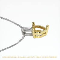 14K Yellow & White Accent Stones Pendant Setting Image