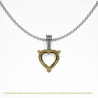 18K Yellow & White Accent Stones Pendant Setting Video