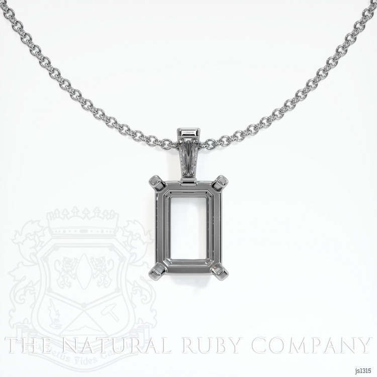 Platinum 950 Accent Stones Pendant Setting