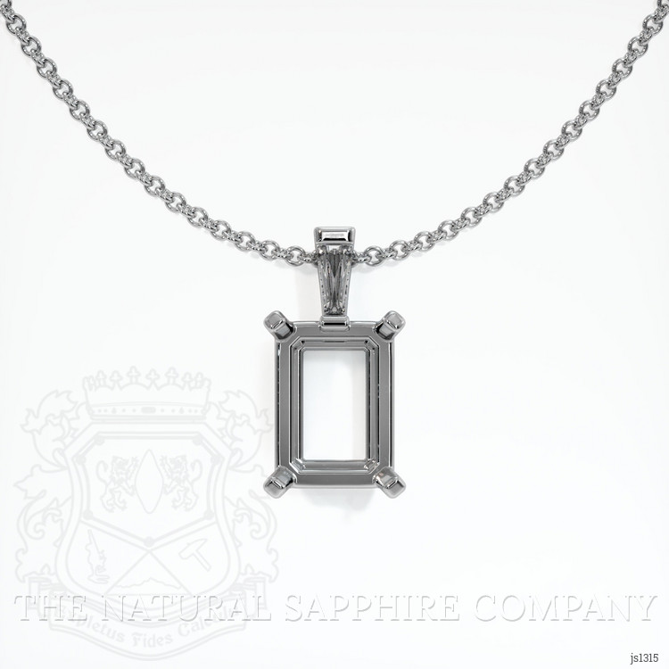 Platinum 950 Accent Stones Pendant Setting