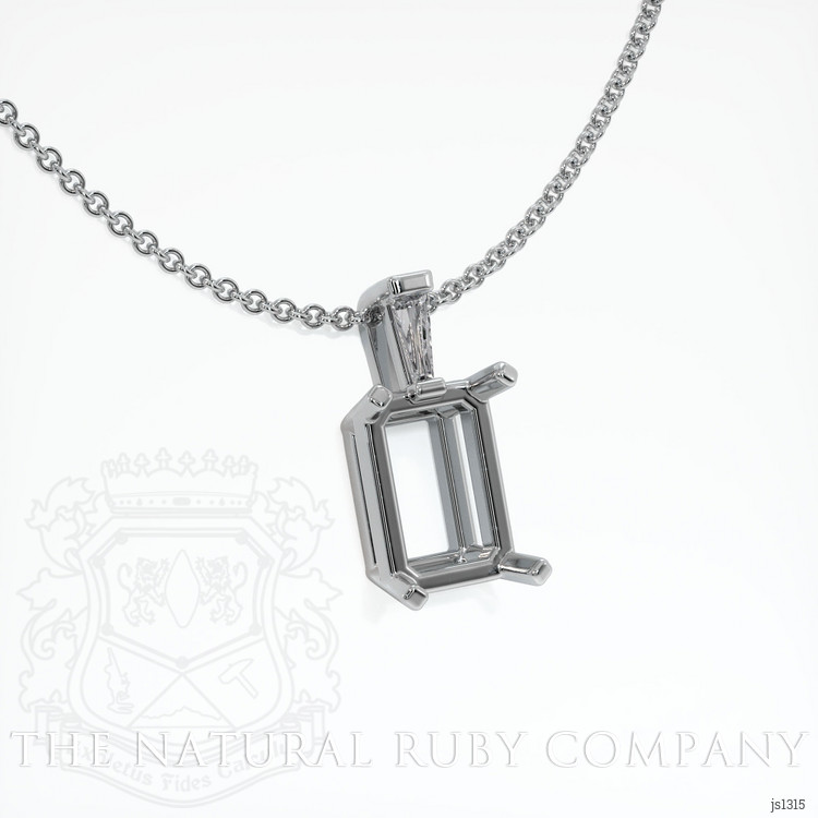 Platinum 950 Accent Stones Pendant Setting