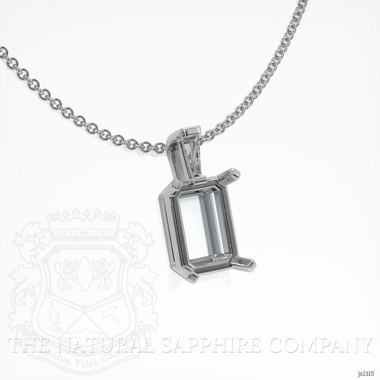 Platinum 950 Accent Stones Pendant Setting