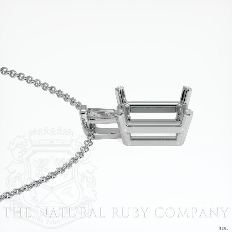 Platinum 950 Accent Stones Pendant Setting