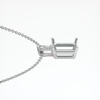 10K White Gold Accent Stones Pendant Setting Image