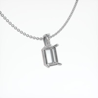 14K White Gold Accent Stones Pendant Setting Image